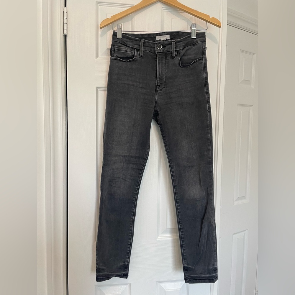 Good American Black Skinny Jeans with Stretch